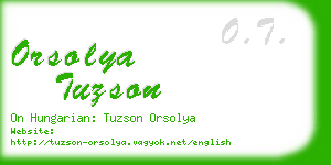 orsolya tuzson business card